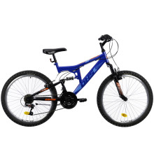 Дитячий велосипед з повною підвіскою DHS 2441 24' - model 2022 - синій