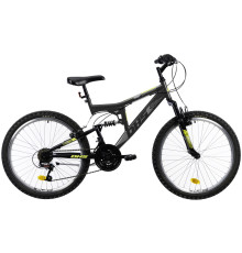 Дитячий велосипед з повною підвіскою DHS 2441 24' - model 2022 - чорний