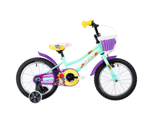 Дитячий велосипед DHS Daisy 1602 16' - model 2022 - бірюзовий