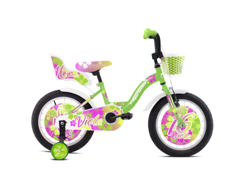 Дитячий велосипед Capriolo Viola 16” – 2021 - зелено-фіолетовий