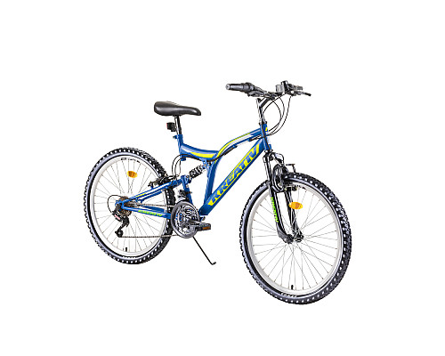 Велосипед Junior з повною підвіскою Kreativ 2441 24' - model 2019/синій
