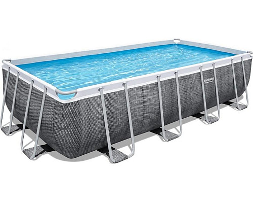 Басейн каркасний прямокутний Bestway Rack Pool, 488 x 244 x 122 см - сірий