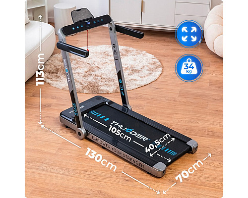 Бігова доріжка електрична THUNDER RACE-SILVER