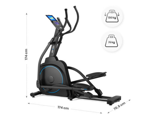 Орбітрек електромагнітний Gymtek XCF7500 чорно-синій