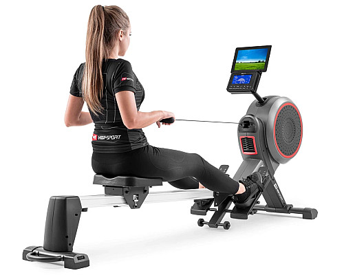 Гребний тренажер аеромагнітний Hop-Sport HS-100AR Roam сірий+ мат Гребний тренажер аеромагнітний Hop-Sport HS-100AR Roam сірий+ мат