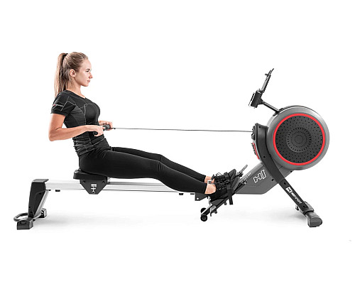 Гребний тренажер аеромагнітний Hop-Sport HS-100AR Roam сірий+ мат Гребний тренажер аеромагнітний Hop-Sport HS-100AR Roam сірий+ мат