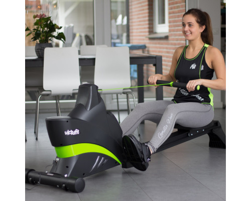 Веслувальний тренажер VIRTUFIT, чорно-зелений