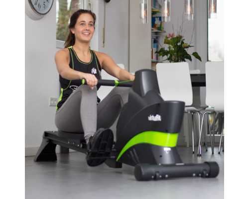 Веслувальний тренажер VIRTUFIT, чорно-зелений