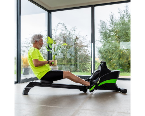 Веслувальний тренажер VIRTUFIT, чорно-зелений