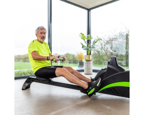 Веслувальний тренажер VIRTUFIT, чорно-зелений