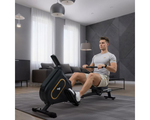 Веслувальний тренажер Hop-Sport HS-085R Bazel чорно-золотистий