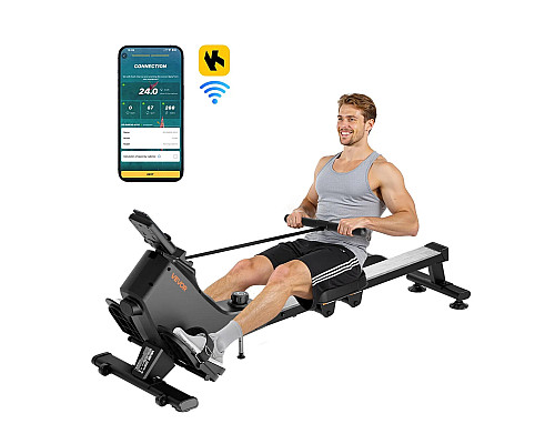 Веслувальний тренажер електричний VEVOR, чорний