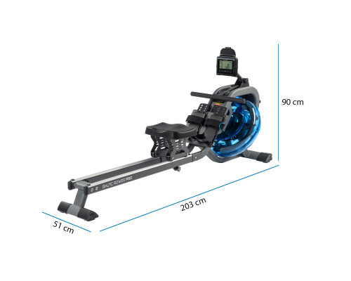 Веслувальний тренажер Cardiostrong Baltic Rower Pro чорний