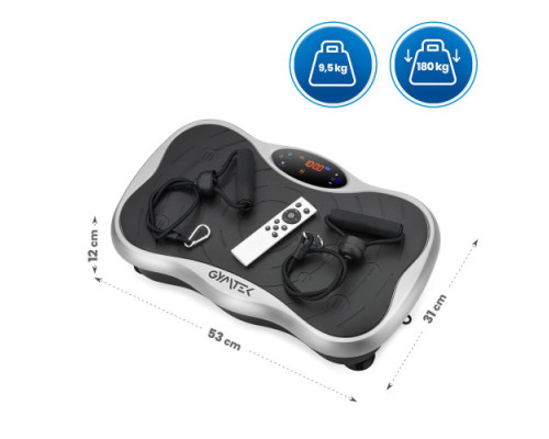 Вібраційна платформа GYMTEK XP500 срібляста