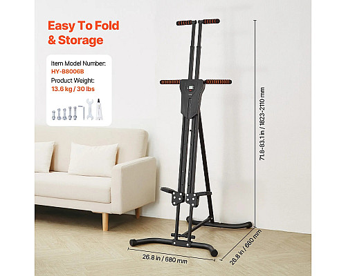 Вертикальний степер VEVOR, чорний