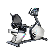 Велотренажер горизонтальний електромагнітний inSPORTline Halimed сірий