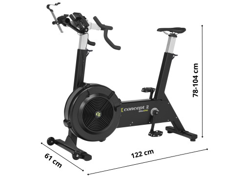 Велотренажер Concept2 BikeErg, чорний