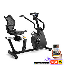 Велотренажер горизонтальний магнітний inSPORTline ZenSeat 100, чорний