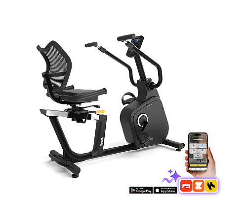 Велотренажер горизонтальний магнітний inSPORTline ZenSeat 100, чорний