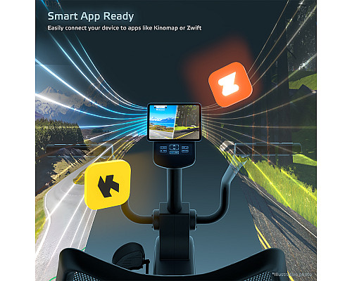 Велотренажер горизонтальний магнітний inSPORTline ZenSeat 100, чорний