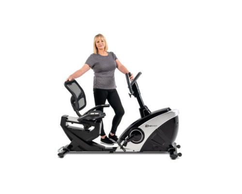 Велотренажер горизонтальний електромагнітний Hop-Sport HS-070L Helix iConsole+ сріблястий