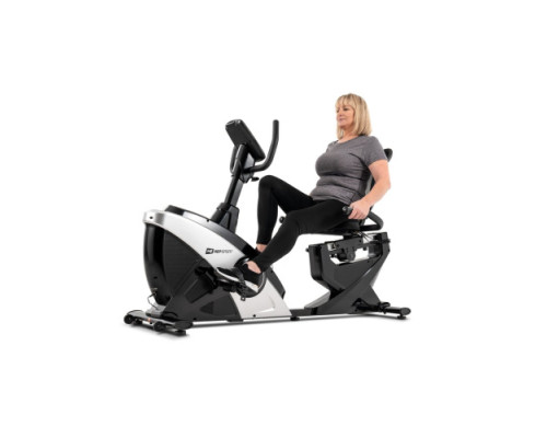 Велотренажер горизонтальний електромагнітний Hop-Sport HS-070L Helix iConsole+ сріблястий