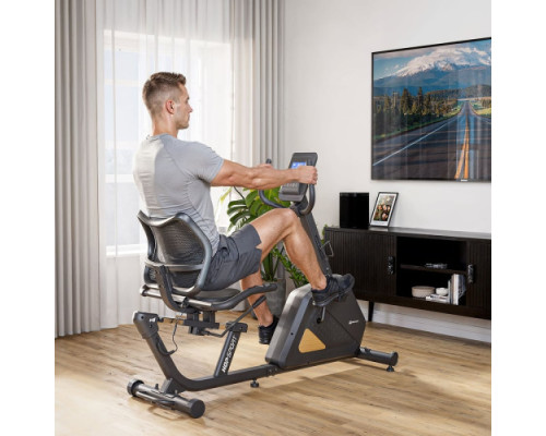Велотренажер горизонтальний Hop-Sport HS-4500L Arkil чорно-золотистий