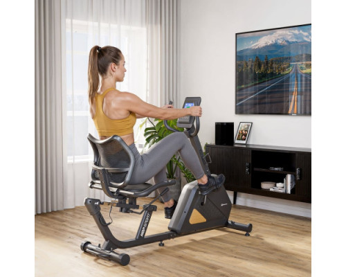 Велотренажер горизонтальний Hop-Sport HS-4500L Arkil чорно-золотистий