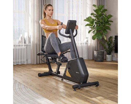Велотренажер горизонтальний Hop-Sport HS-4500L Arkil чорно-золотистий