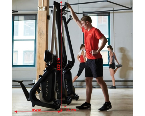 Веслувальний тренажер Matrix MX‑Rower 16 чорний