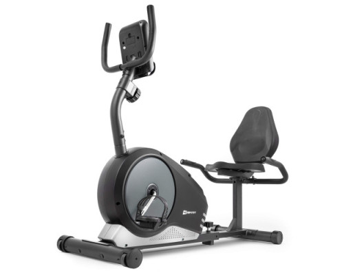 Велотренажер горизонтальний Hop‑Sport HS-040L Root чорно-сріблястий