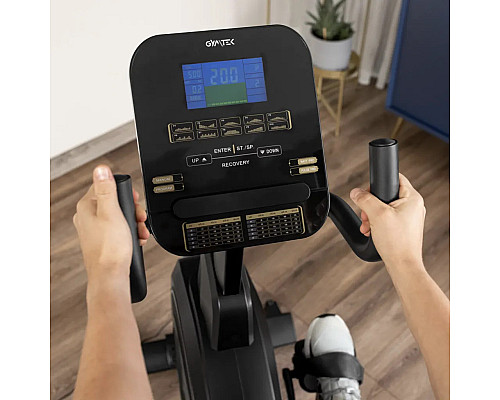 Велотренажер горизонтальний електромагнітний Gymtek XBR6000 чорно-золотистий