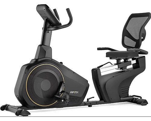 Велотренажер горизонтальний електромагнітний Gymtek XBR6000 чорно-золотистий