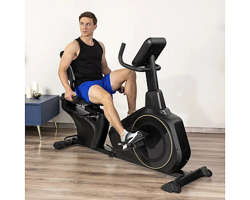 Велотренажер горизонтальний електромагнітний Gymtek XBR6000 чорно-золотистий
