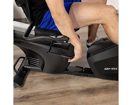 Велотренажер горизонтальний електромагнітний Gymtek XBR6000 чорно-золотистий