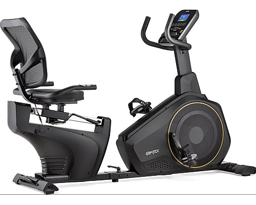 Велотренажер горизонтальний електромагнітний Gymtek XBR6000 чорно-золотистий