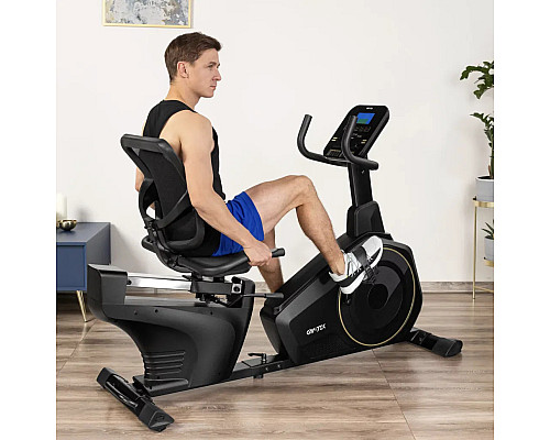Велотренажер горизонтальний електромагнітний Gymtek XBR6000 чорно-золотистий