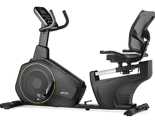 Велотренажер горизонтальний електромагнітний Gymtek XBR6000 чорно-золотистий