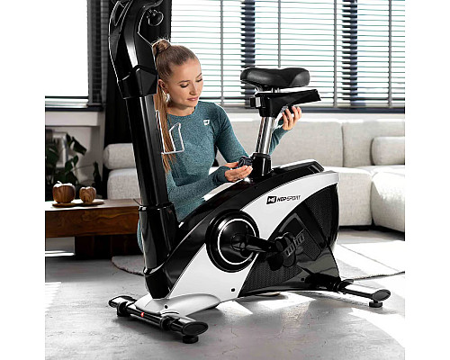 Велотренажер електромагнітний Hop-Sport HS-090H Apollo'21 сріблястий Console+ Мат