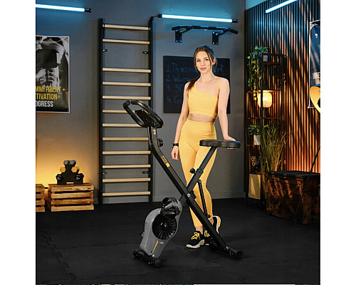 Велотренажер магнітний Trex Sport TX-340XB BRIZ чорно-сірий