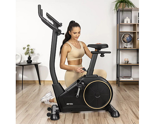 Велотренажер електромагнітний Gymtek XB2500 чорно-золотистий