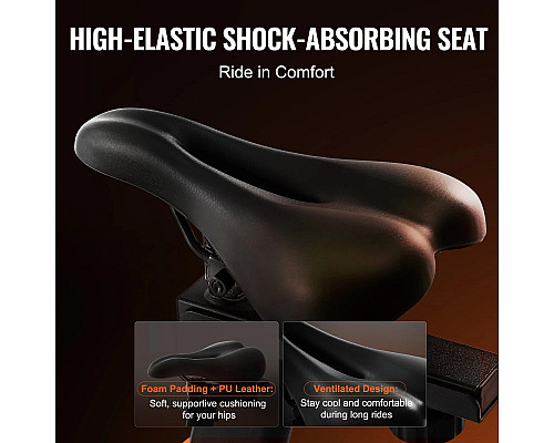 Велотренажер магнітний VEVOR С708, чорно-червоний