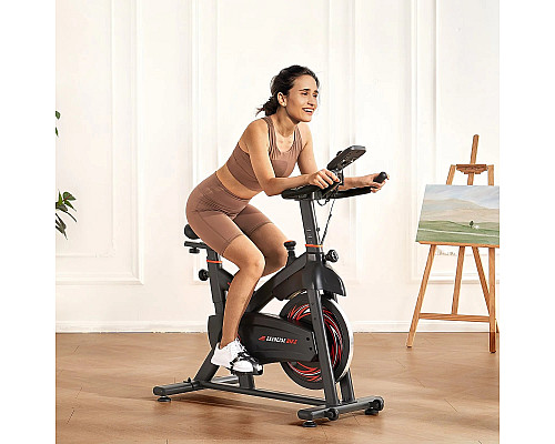 Велотренажер магнітний VEVOR С708, чорно-червоний