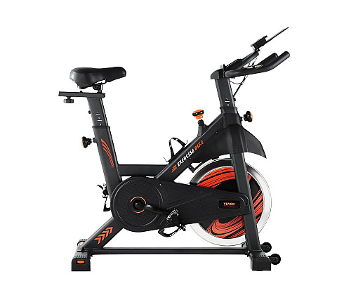 Велотренажер магнітний VEVOR S706, чорно-червоний