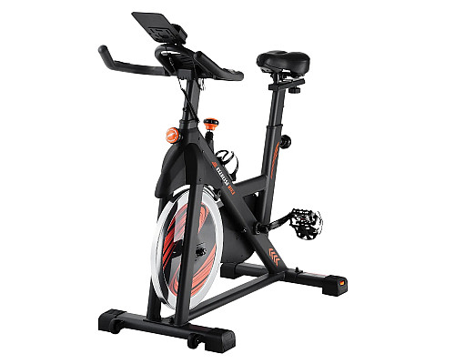 Велотренажер магнітний VEVOR S706, чорно-червоний