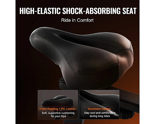 Велотренажер магнітний VEVOR S706, чорно-червоний