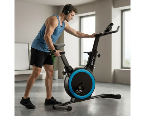 Велотренажер спінінговий магнітний Gymtek XB Cardio, чорно-синій