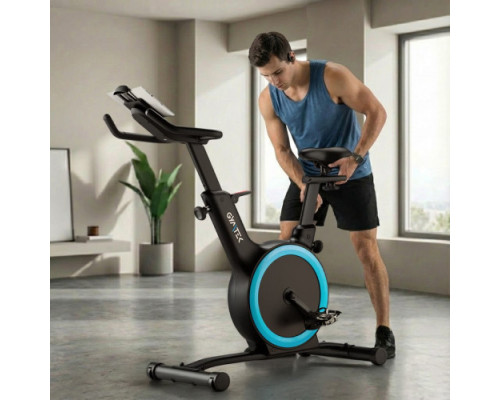 Велотренажер спінінговий магнітний Gymtek XB Cardio, чорно-синій