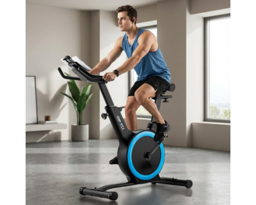 Велотренажер спінінговий магнітний Gymtek XB Cardio, чорно-синій
