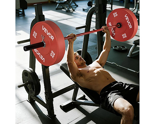 Гриф для штанги VEVOR 180 см, червоний